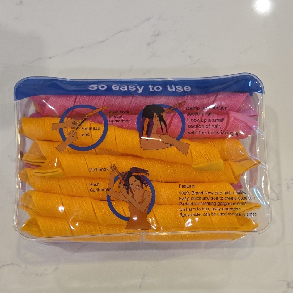 Pink and Orange Hair Curlers